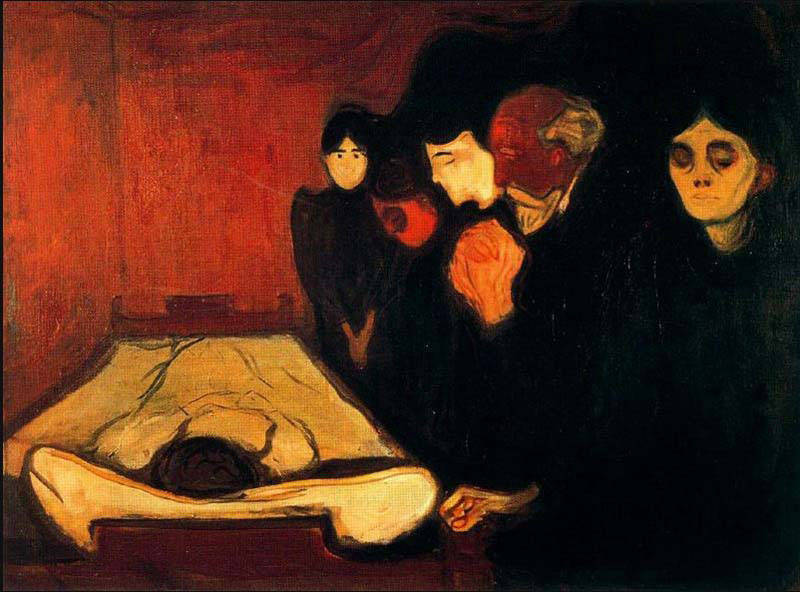 by the deathbed